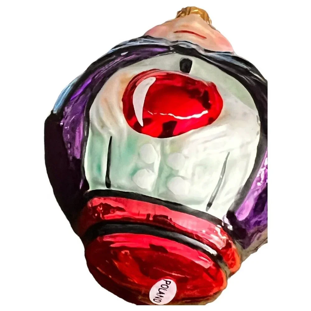 VTG‎ Caliks Artistry Christmas Ornament Blown Glass Hand Painted Peasant Woman